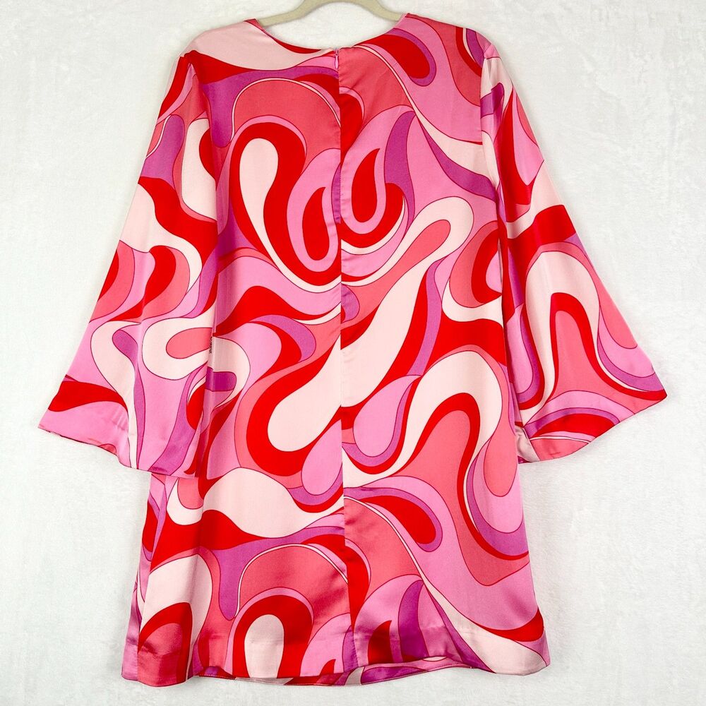 Vibrant Pink and Red Swirl Mini Dress - Picture 4 of 10